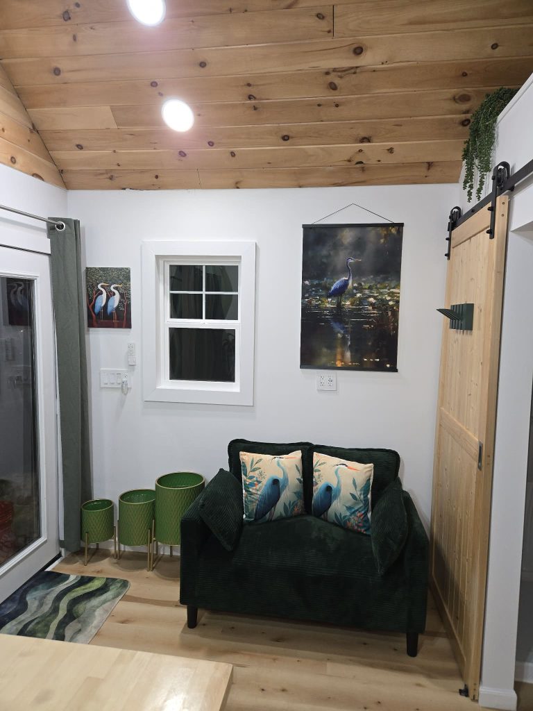 Comfortable tiny living room at Heron's Nest Dover